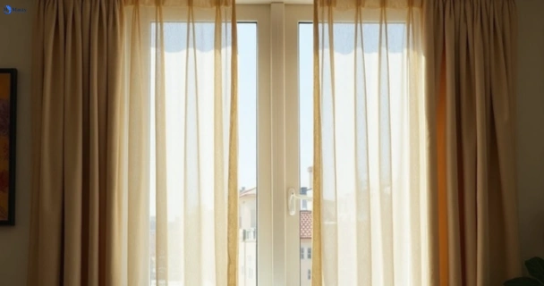 Dusty and dull curtains in bellambi-nsw before steam cleaning